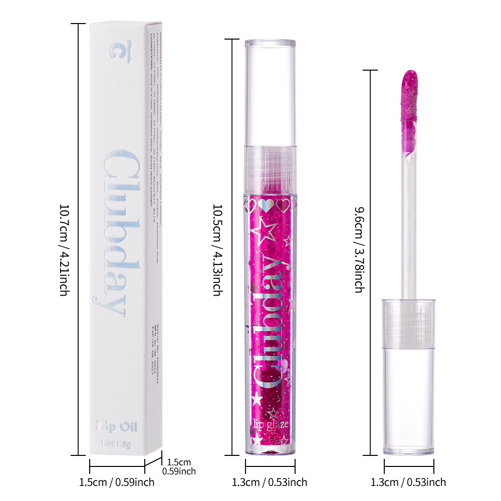 17g Weight Lip Gloss Type Of Cosmetics Liquid Material Multicolor Pattern Casual, Elegant, Glam Style Casual Elegant Glam Multicolor Liquid Lip Gloss 1