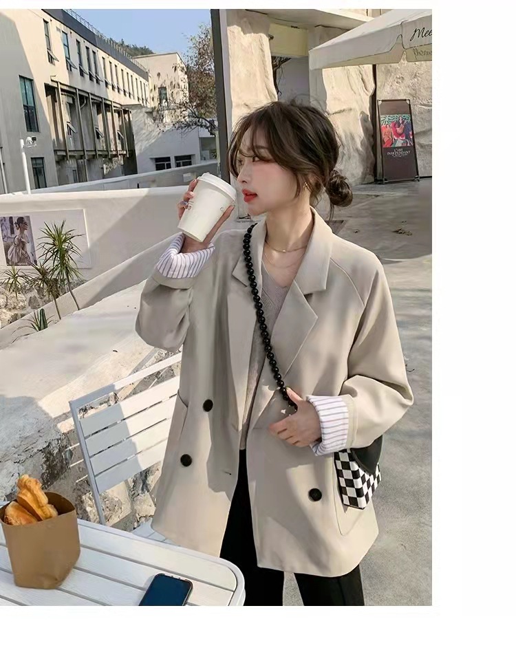 Chaqueta blazer casual para mujer corte holgado estilo coreano_voghion.com