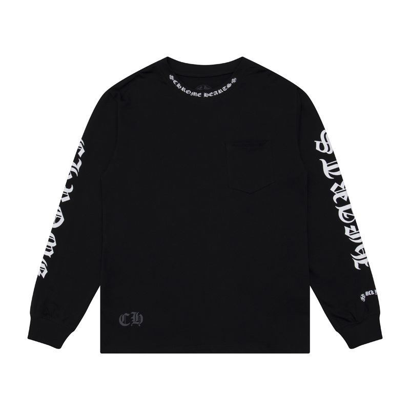 Chrome Hearts Neck Logo Sleeve Print Pocket T-shirt Black