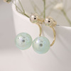 Pearl earrings ins Earrings blue temperament senior 2022 new pattern Gold-plated Ear Studs Small fragrant wind Earrings