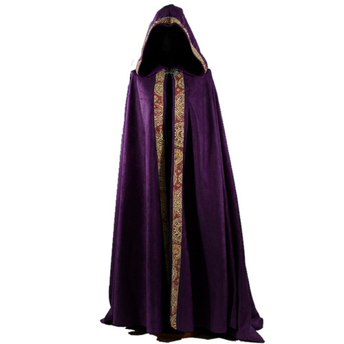 Men's 5-Color Long Mantle Medieval Church Clergy Loose Gown Cloak Feather Cross-border E-commerce Supply