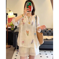 今年の人気の夏の新しいスタイルのハイエンドの気質の服、新しい中国風、軽くて薄い禅ファッション、軽い高級感と豪華なスーツ