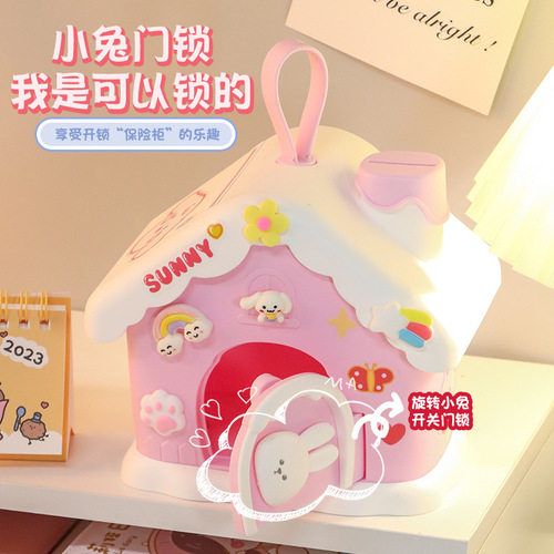 Igloo Money Bank 2024 New Model Gift for Girls, Only In, No Out, Internet Famous Children's Savings Safe for Boys