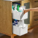 Kitchen retractable basket with slide rail storage box cabinet drawer storage basket multi-functional punch-free storage basket
