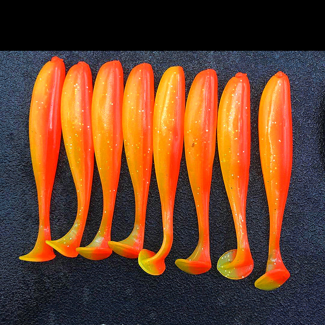 Shallow diving Paddle Tail Lures 10 Colors Soft Plastic Baits Bass Trout Saltwater Sea Fishing Lure