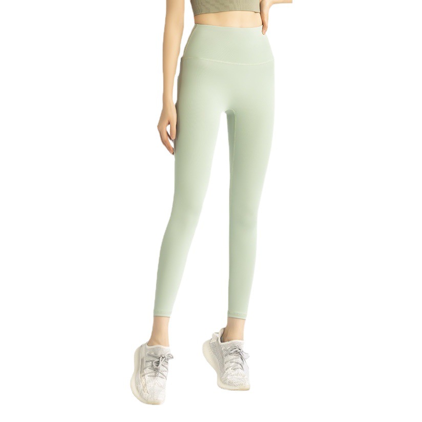 Pantalones deportivos sin costuras de talla asiática para mujer, estilo melocotón, para correr, fitness, entrenamiento y yoga, de nueve puntos, transfronterizos del sudeste asiático.