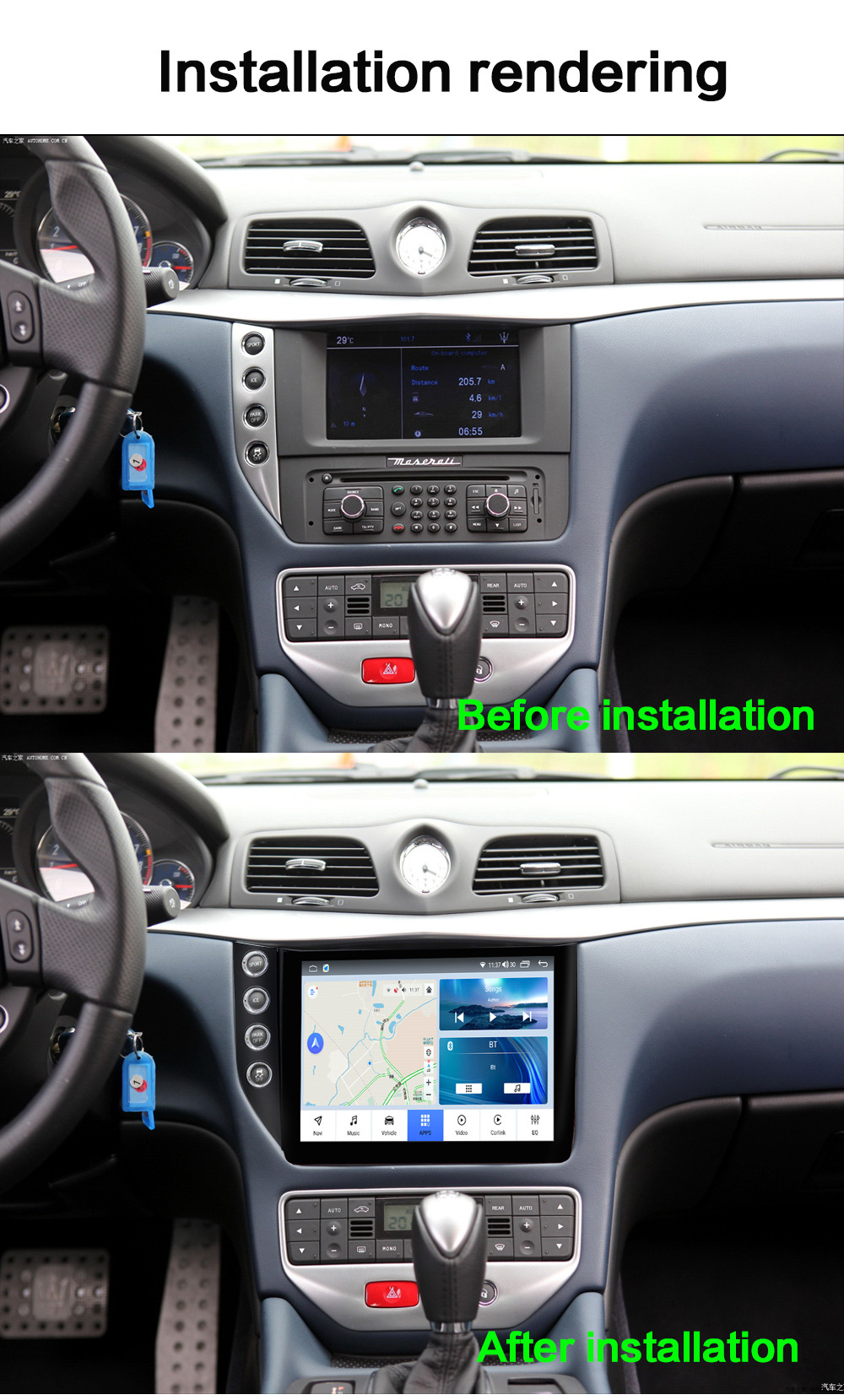 Suitable for Maserati Gt Car Android Central Control Large Screen Reversing Camera Carplay Auto Navigation