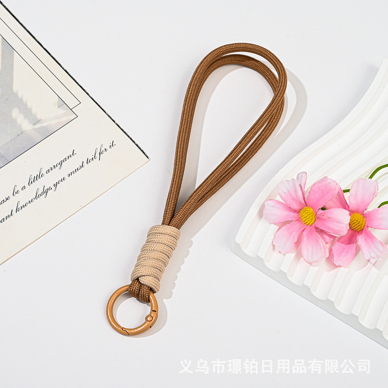 小红书爆款简约手机挂绳彩色编织钥匙扣挂绳拼色手机绳水杯绳批发|undefined