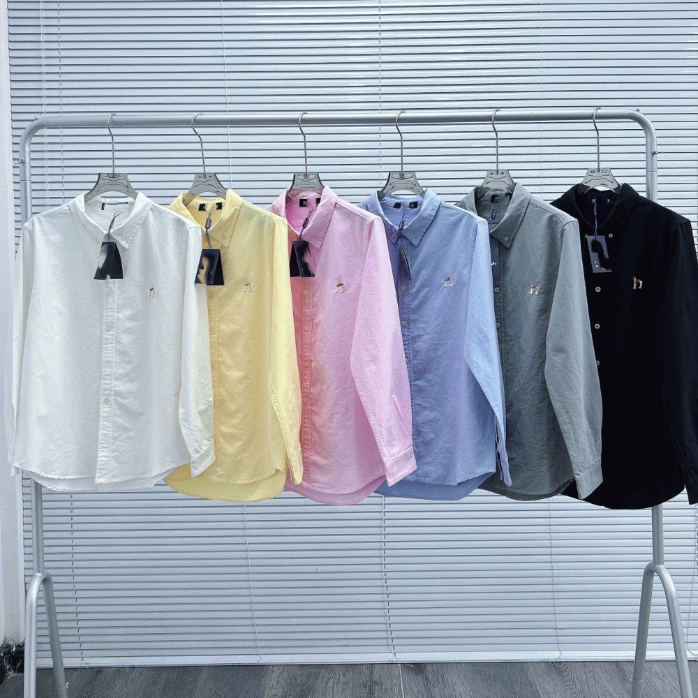 Хаджи мужчины и женщины с вышивкой оксфордские рубашки