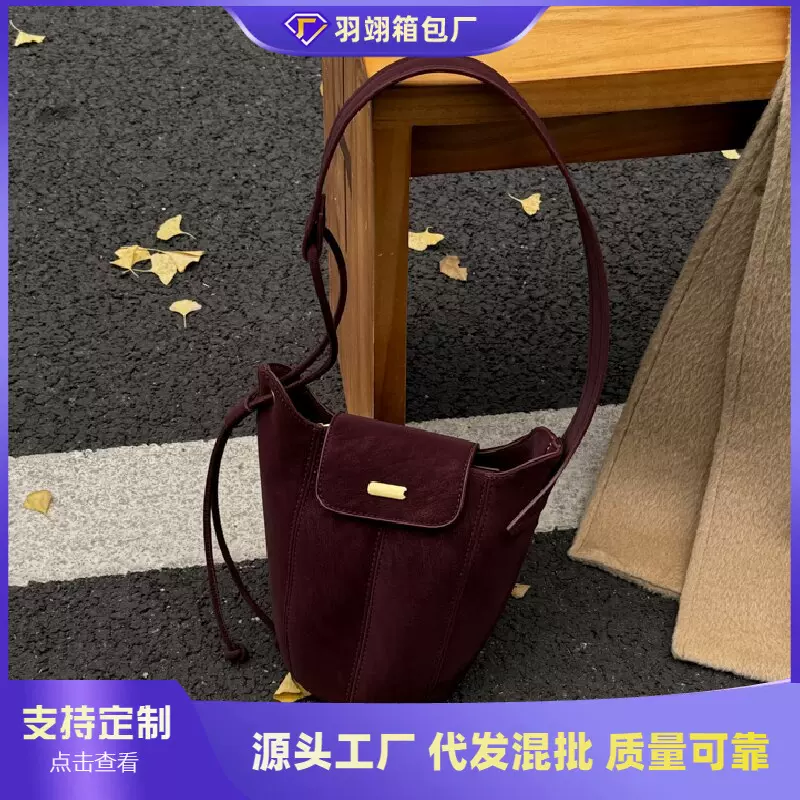 跨境ins洋气水桶小包包女2025新款时尚复古豹纹手机包单肩斜挎包