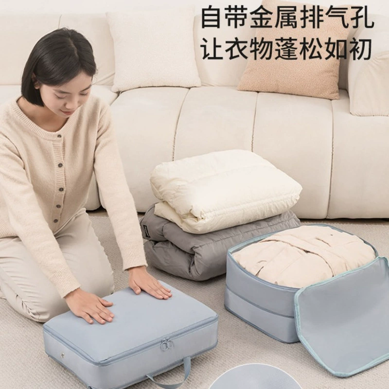 Down jacket, storage bag, handheld suitcase for traveling, cloth bag