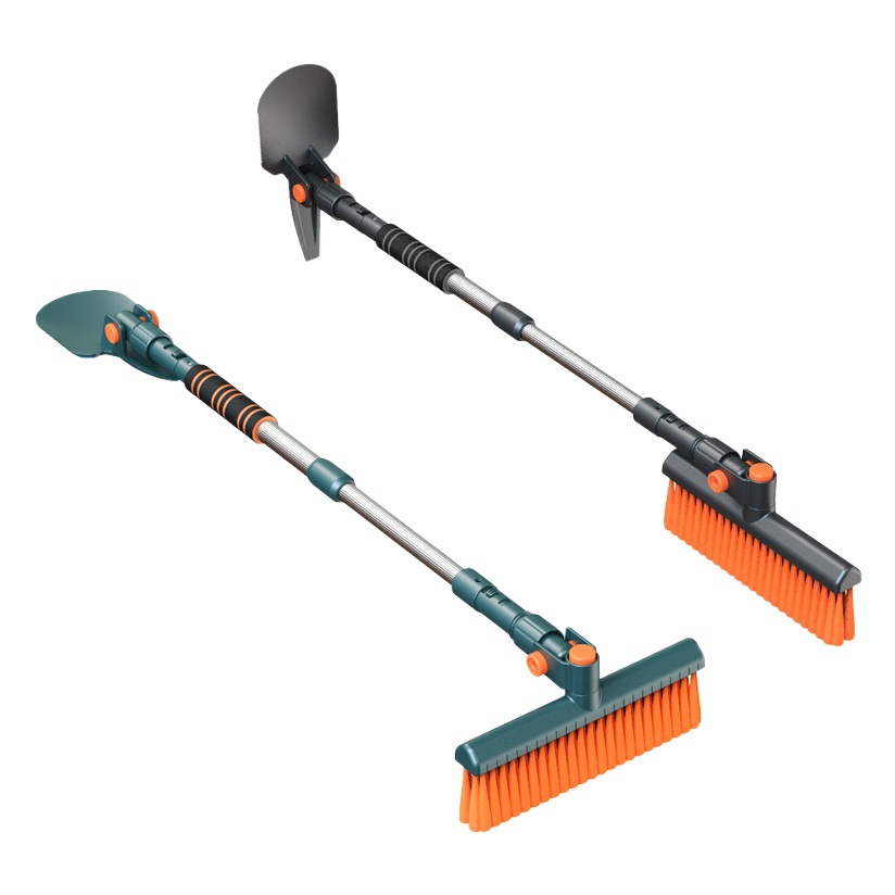 ゾンホン車用除雪器 冬の雪かき 氷かき 車用除雪板 4in1多機能除雪ブラシ