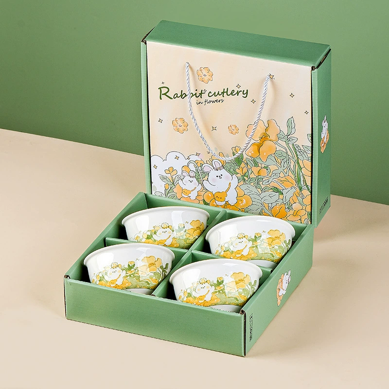 Tableware for home use for food, set, ceramic gift box, wholesale