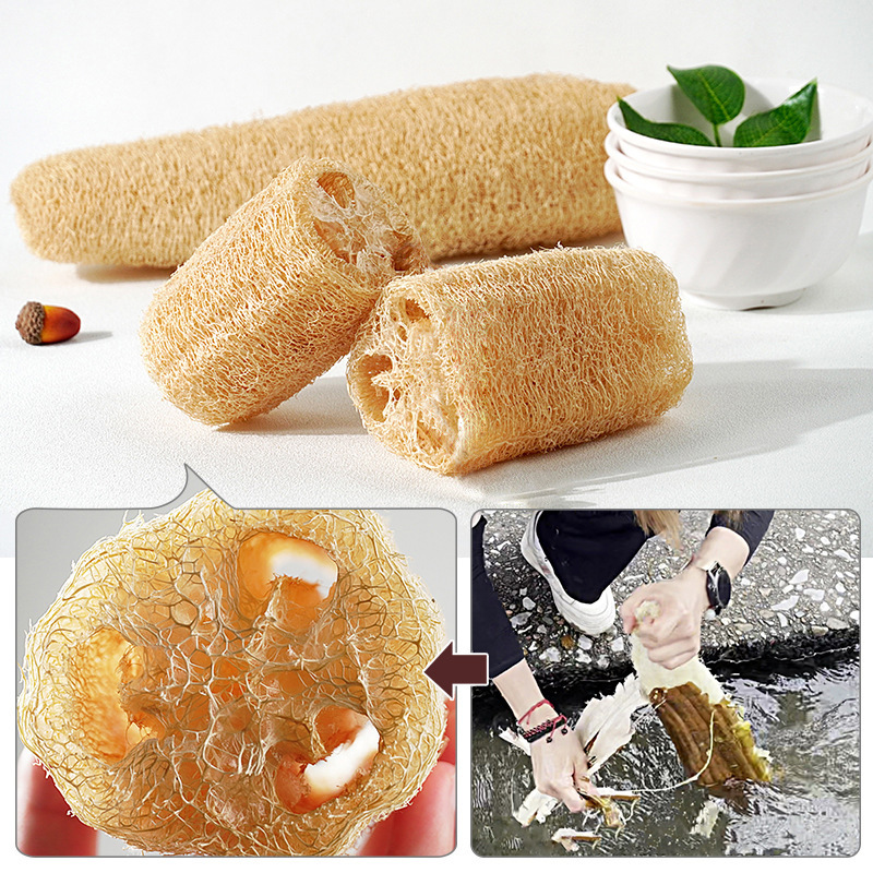 绿色丝瓜瓤洗碗布丝瓜络去油专用厨房清洁百洁布抹布刷碗刷锅神器