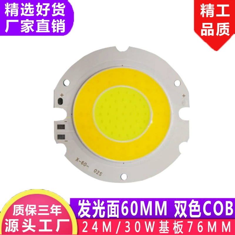 LED light source, glossy lights, two-color ceiling light, 76mm, 60mm, 30W