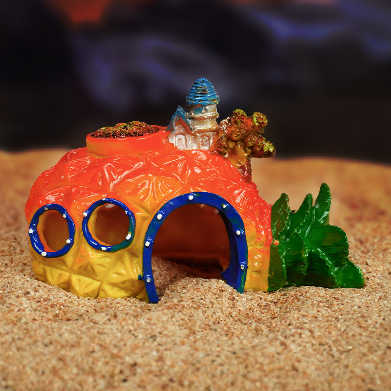 Tanque de peces acuario resina decoración cangrejo ermitaño evitar resina setas Concha habitación paisajismo caja de alimentación CANGREJO