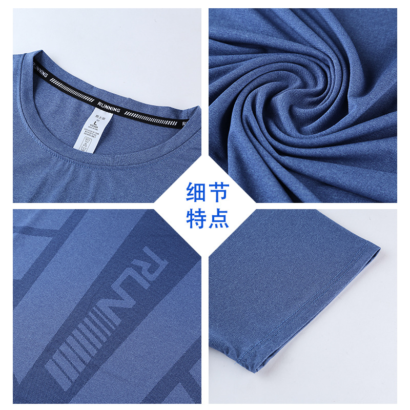 2022 verano deportes al aire libre de los hombres ropa de secado rápido ligero transpirable correr de seda de hielo casual de manga corta Camiseta personalizable impreso B