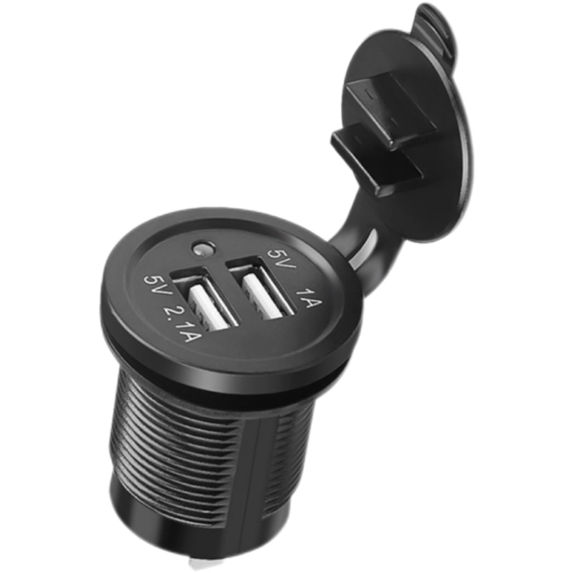 Factory Direct Supply of Modified Car Mobile Phone Charger 3.1A Dual-Port USB Fast Charging 12-24V with Light for Yacht
