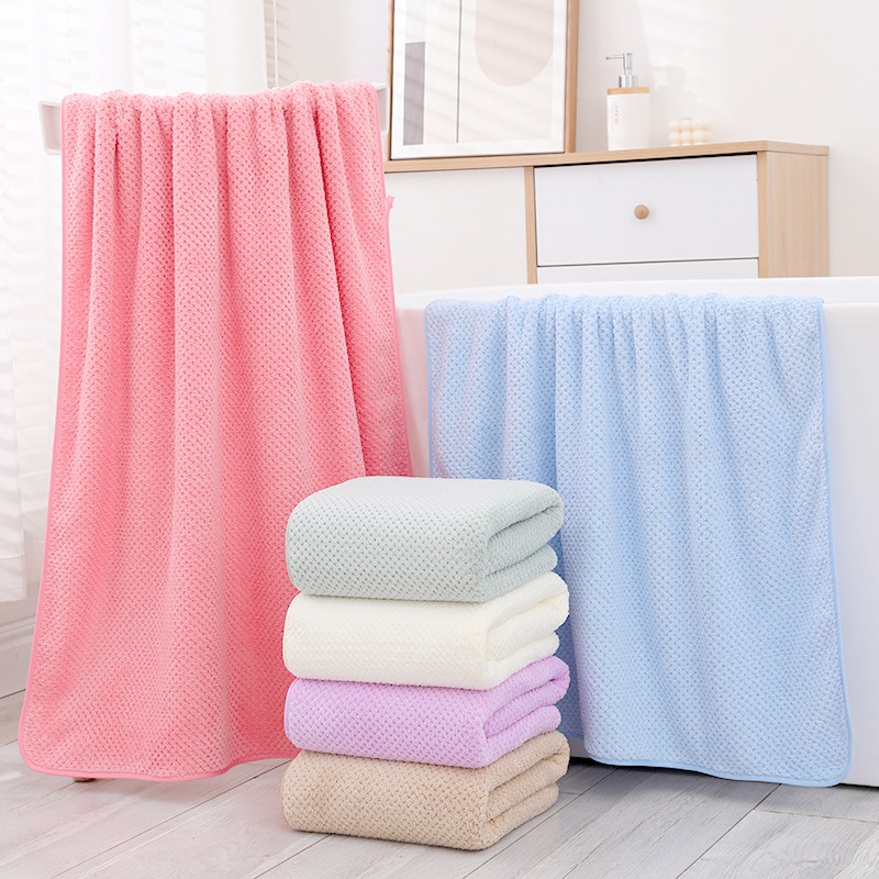 coral soft quick dry bath towel for home use
