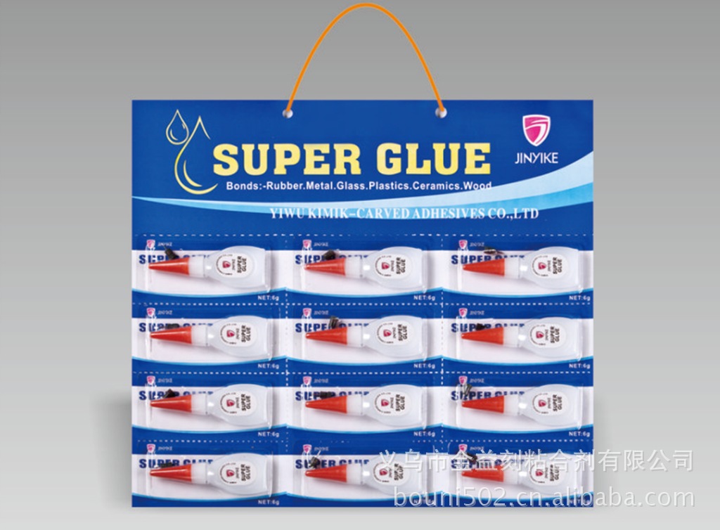 12支装 塑料瓶胶水 502万能胶水 厂家直销可定做纸卡