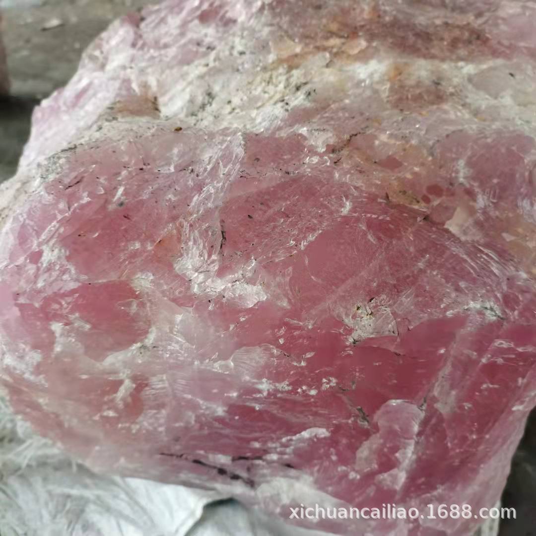 批发销售粉晶石 芙蓉石扩香石 花盆鱼缸装饰工艺品摆件芙蓉石矿物