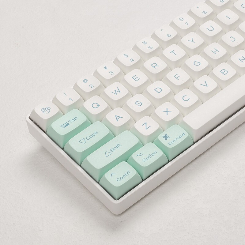 Ice Crystal mint lime theme keycap XDA ball cap PBT sublimation fit MAC and WIN small full set of keycaps