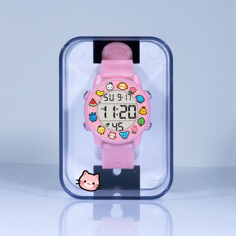 Reloj de tendencia para niños y niñas estudiantes alarma de luz nocturna multifuncional cronógrafo deportivo juvenil reloj electrónico al por mayor