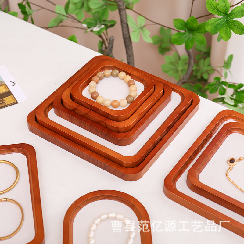 ジュエリートレイ、ビーズジュエリー、木製リングトレイ、ネックレスブレスレット収納ディスプレイ、ブレスレットディスプレイトレイ|undefined