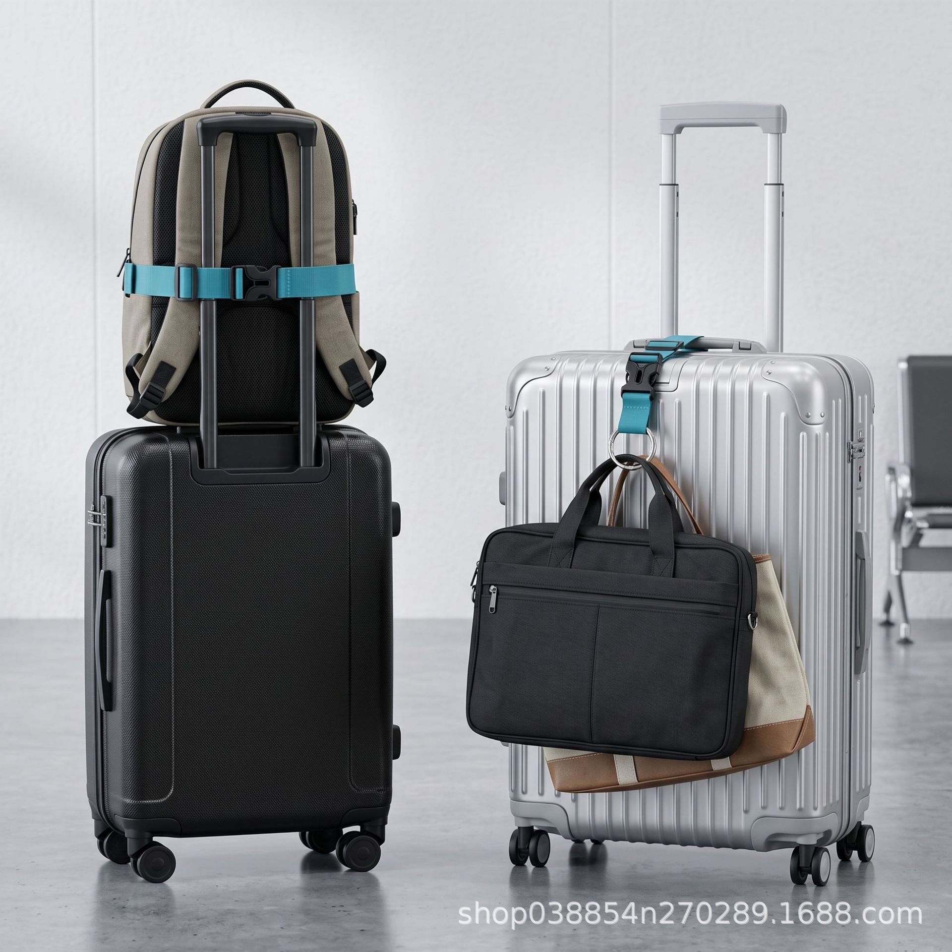 Luggage strap, travel suitcase cover strap, adjustable fastening strap, trolley bag buckle strap, backpack strap