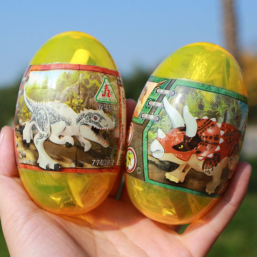 Dinosaur Egg Shaping Twist Egg Children's Educational Dinosaur Blind Egg Toy Blind Box DIY Handmade Assembly Small Grain Blocks
