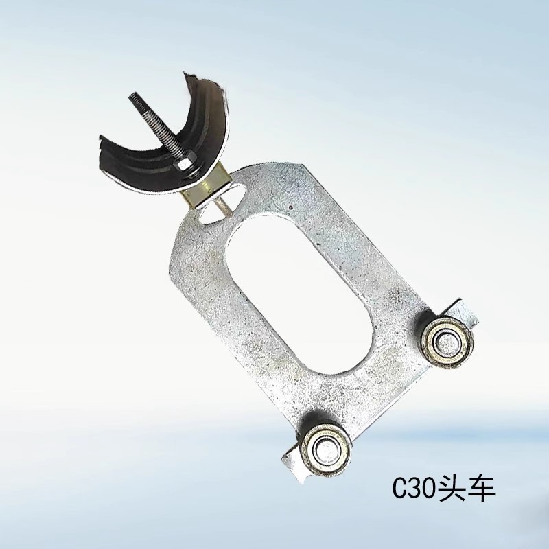 케이블 트롤리 C 자형 강철 C30 C40C50 크라운 블록 스틸 레일 슬라이드 레일 매달려 와이어 풀리 특수 모양의 강철 견인 케이블 도르래