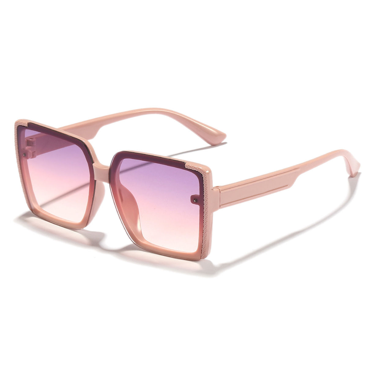 2024 nueva venta al por mayor estilo coreano elegante marco gafas de sol de las mujeres llanura cara mirada pequeña moda desgaste esencial gafas de sol