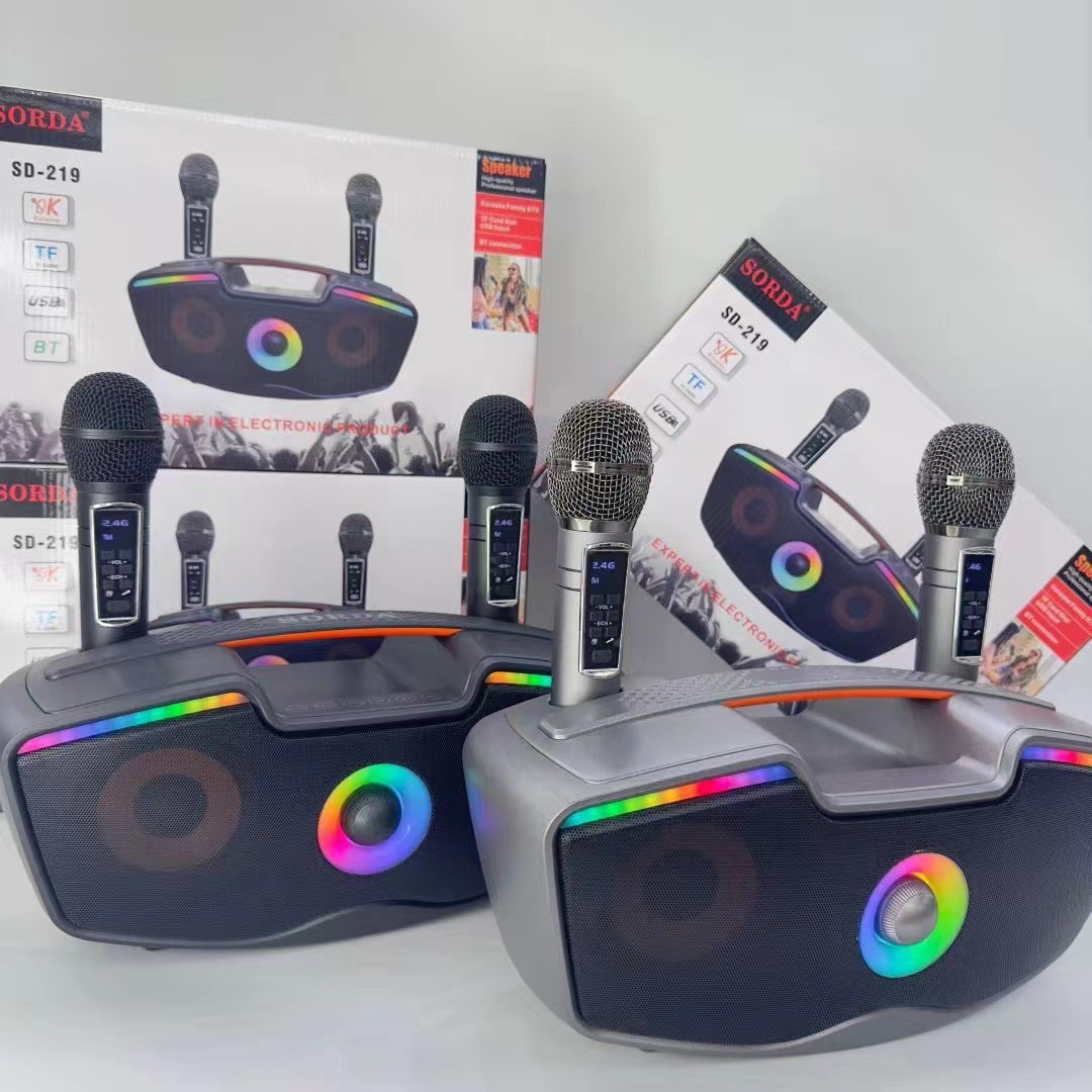Cassa karaoke bluetooth con due microfoni per ktv in casa_voghion.com