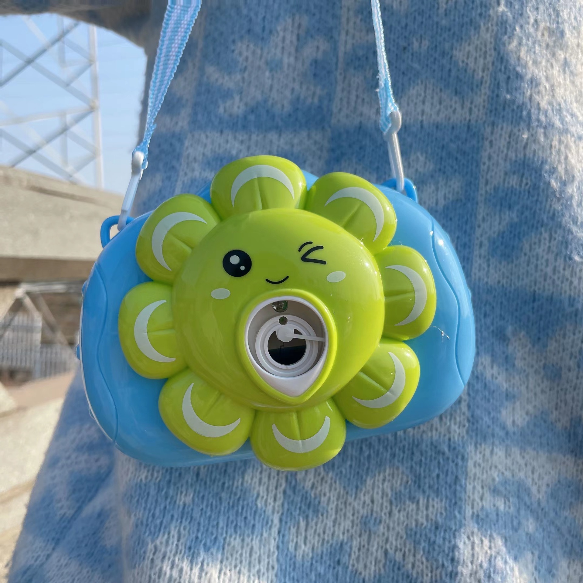 Nueva moda nacional máquina de burbujas gato de la suerte diversión para niños girasol burbuja Cámara música luz juguete regalo lote