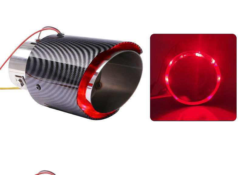 Car Modified Luminous Water Transfer Exhaust Pipe 2.5inch with Led Light Water Transfer Exhaust Pipe 63mm Water Transfer Exhaust Pipe