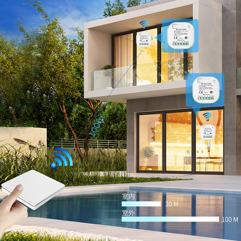 Smart Switch with DIY Power Generation, WiFi Wireless Remote Control Panel, Waterproof, Supports AI Voice Control