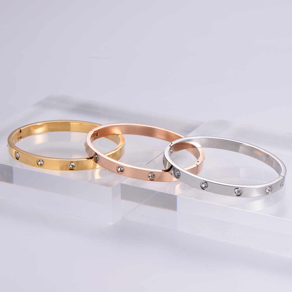 bracelet acier inoxydable or ouverture ne se dcolore pas simple bijoux fantaisie tendancepicture2