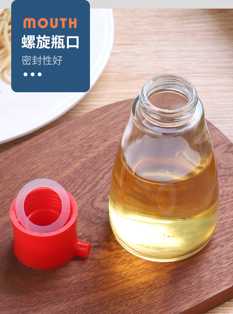 Japon tarzı yemek masası soya sosu ve sirke şişesi ev cam susam yağı şişesi küçük kapasiteli yağ kontrol potu aperatif bar masa üstü baharat şişesi