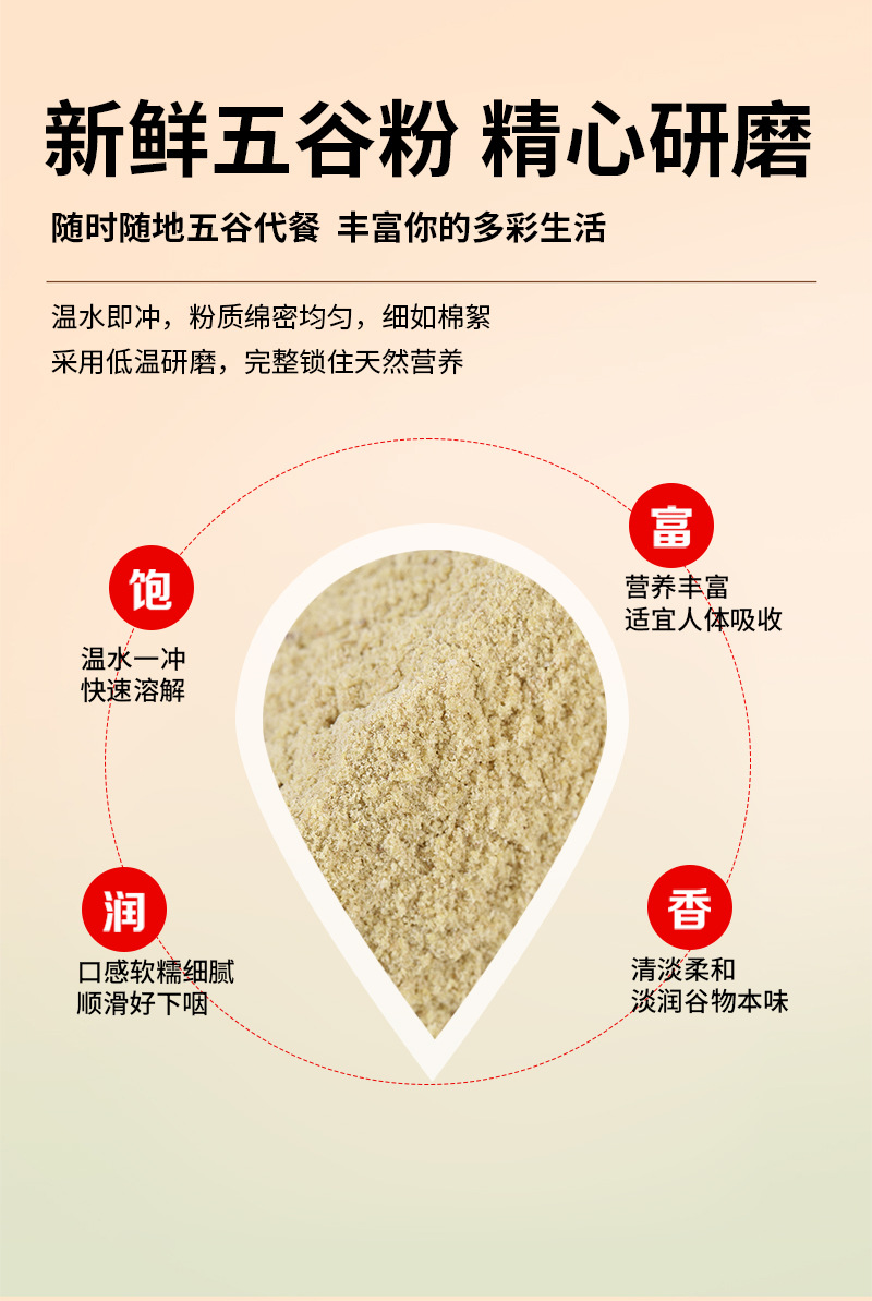 Roasted Tartary Buckwheat Powder Ku Qiao Mai Instant Drink Mix Culinary Flour 500g quality and texture