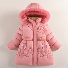 女童棉袄中长款加绒加厚洋气棉服小女孩冬季外套BG款棉衣2025新款