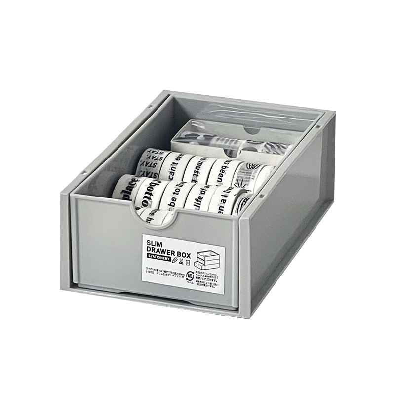 Caja de almacenamiento de cosméticos rack de almacenamiento de escritorio gabinete de almacenamiento de papelería de oficina pequeños artículos apilables combinación de tipo cajón acabado