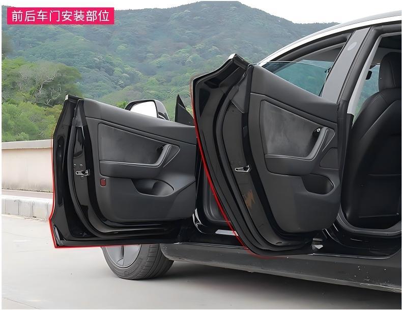 Tesla Model 3/Y noise reduction modification dustproof rubber seal strip cb pillar car door hood soundproofing strip