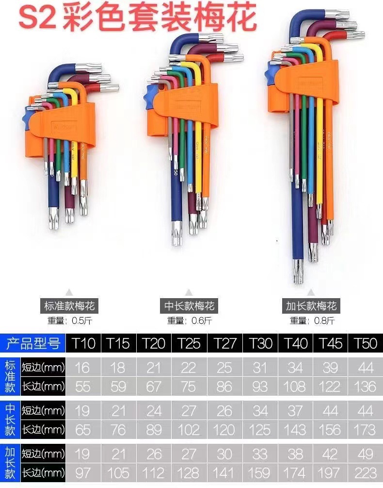 Llave de zócalo hexagonal chapada en color traje de flor de ciruelo hexagonal de zócalo hexagonal de alta gama en stock