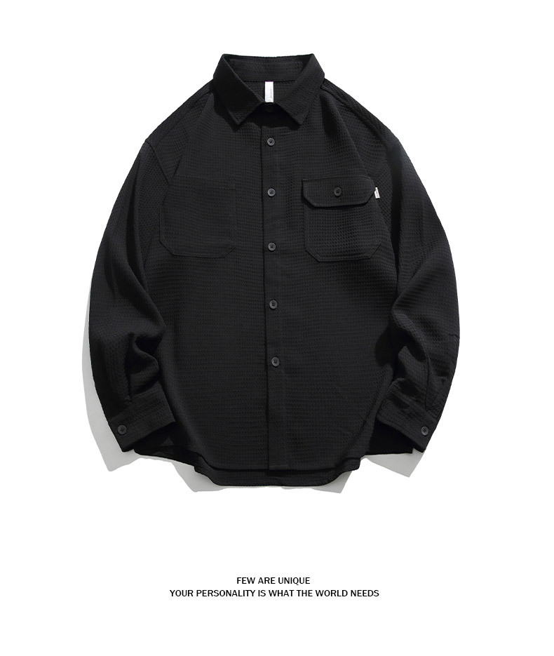 Korean version of light luxury high-end long sleeved for men, 2024 autumn fashion brand loose ins workwear couple shirt_voghion.com