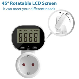 European gauge rotatable large screen power metering socket power monitor intelligent billing socket