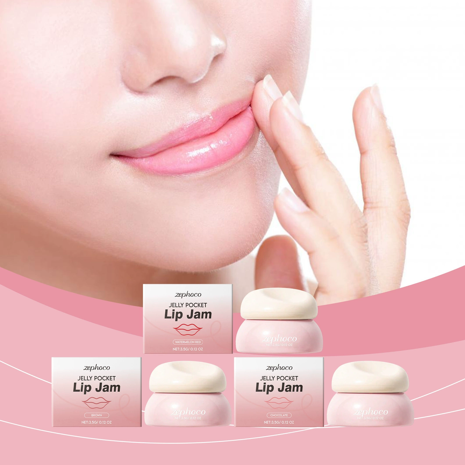 ZEPHOCO Jelly Увлажняющий бальзам для губ серии Нежный увлажняющий питательный бальзам для кожи губ Ежедневный бальзам для губ