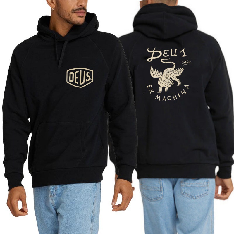 DEUS EX MACHINA Solid Hoodie Fashion Long Sleeve Sweatshirt