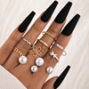 Fashionable accessory, one size ring from pearl, set, Aliexpress, wish, simple and elegant design