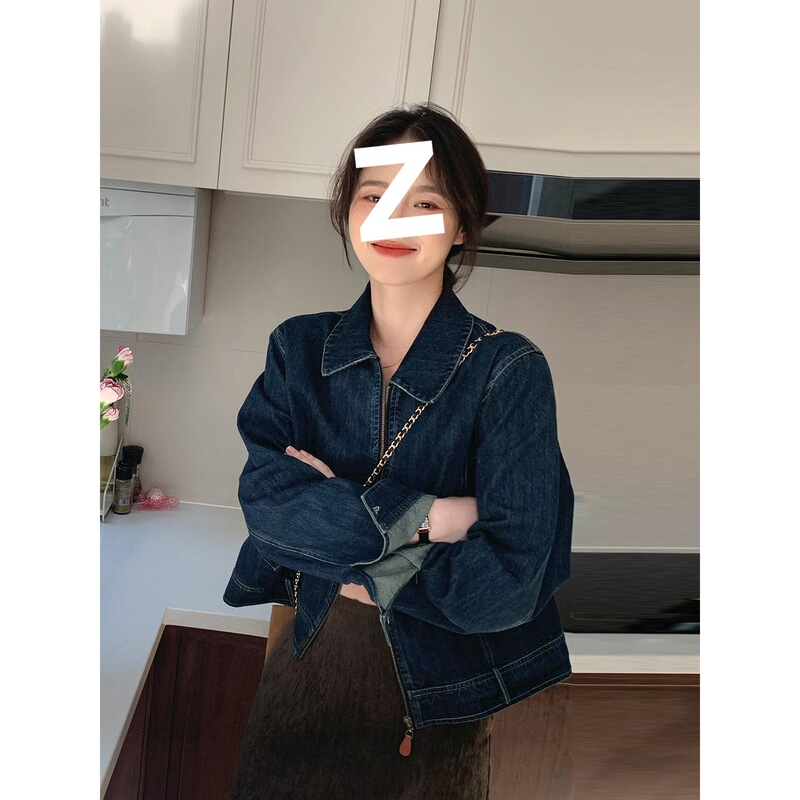 韩里韩气的牛仔外套女2025秋新款早秋季冷淡系超好看休闲穿搭夹克|undefined