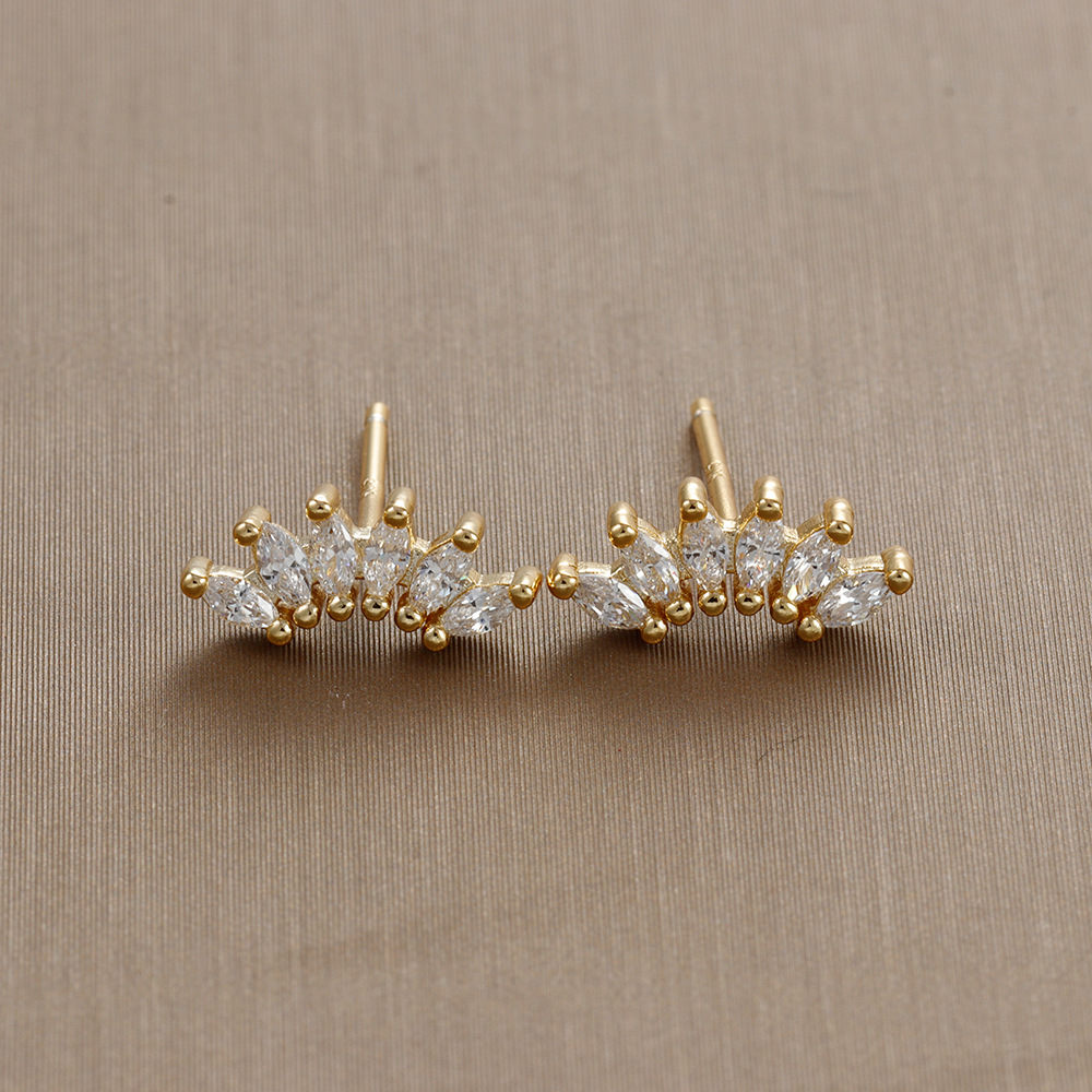 6g Weight 18K Gold Plated Plating Material Zircon Inlay Material Ear Studs Classification 1 Pair Quantity Daily, Street Occasion Copper Material Geometric Pattern Women's Gender Plating, Inlay Design IG Style, Shiny Style 1 Pair Ig Style Shiny Geometric Plating Inlay Copper Zircon 18k Gold Plated Ear Studs 9